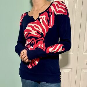 Lilly Pulitzer Navy and Red Sweater